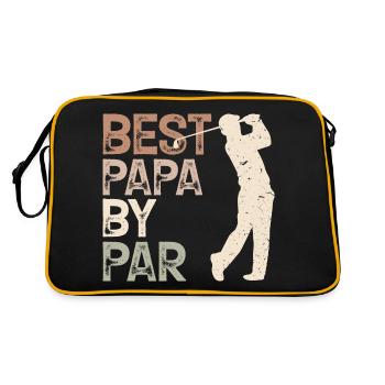 Best Dad By Par Golfing Golf Lover Father's Day - Sac Retro - noir/or - Dos