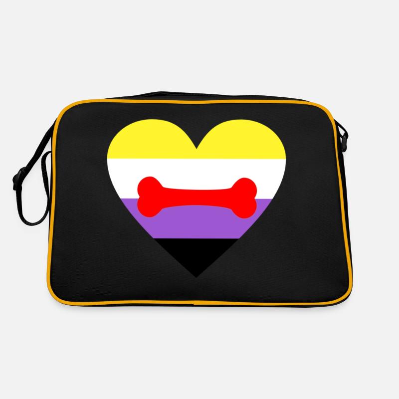 Nonbinary Puppy Play LGBTQ Pride Retro Bag