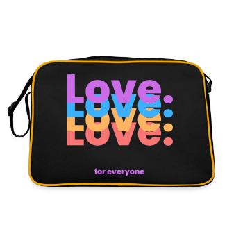 Amour Amour Amour pour tous - Sac Retro - noir/or - Dos