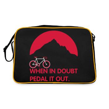 When in doubt pedal it out - For cyclists - Retro Bag - black/gold - Back