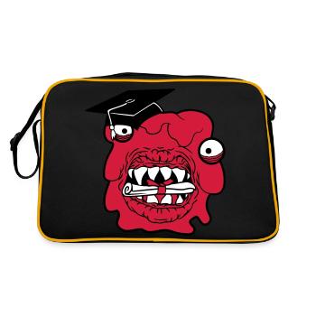école de fin d'études collégiales laissant fini zeugn - Sac Retro - noir/or - Dos