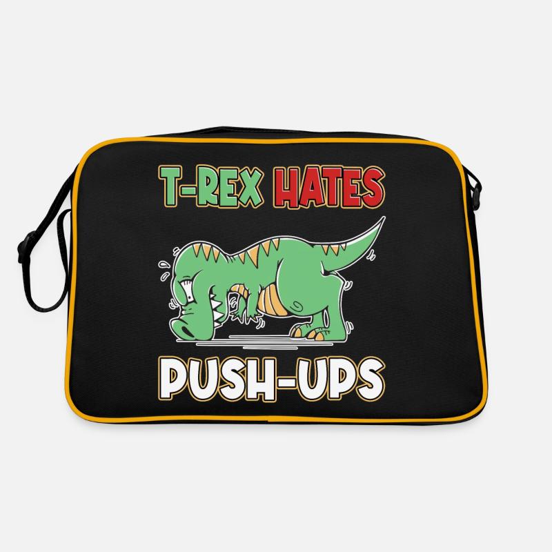 T-Rex déteste les pompes Push-ups Humour drôle Sac Retro