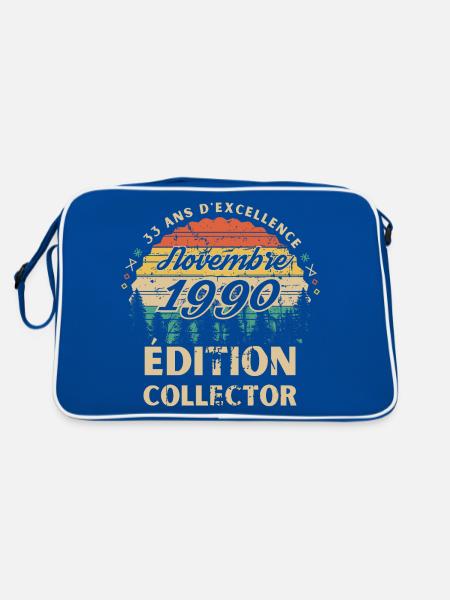 33 ans Novembre 1990 édition collector - Sac Retro - bleu/blanc - Dos