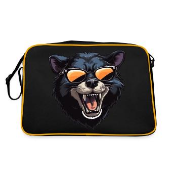 Diable de Tasmanie avec des lunettes de soleil - Sac Retro - noir/or - Dos