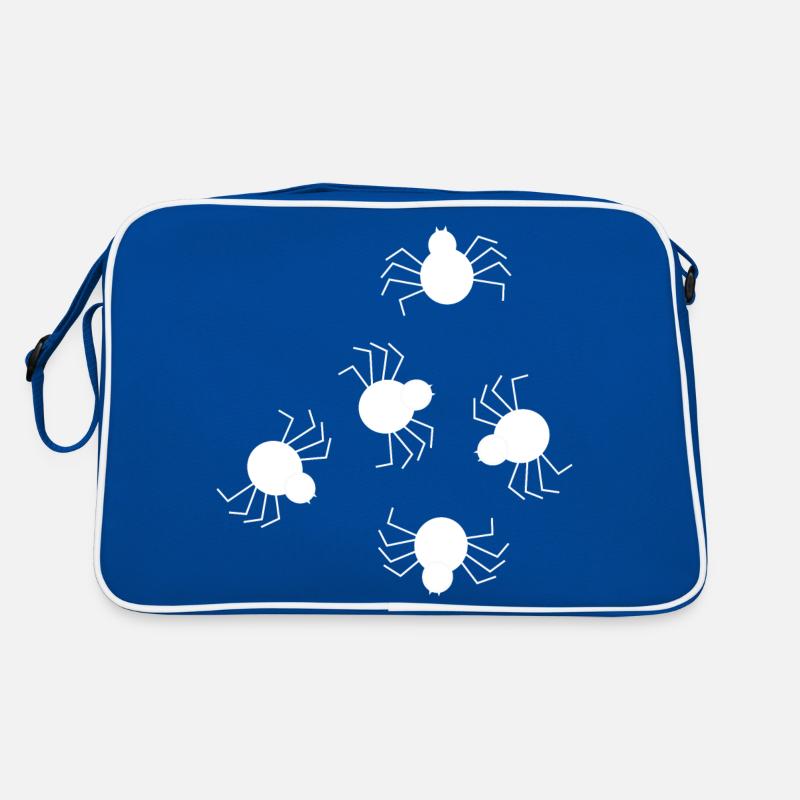 Blanc araignée Sac Retro