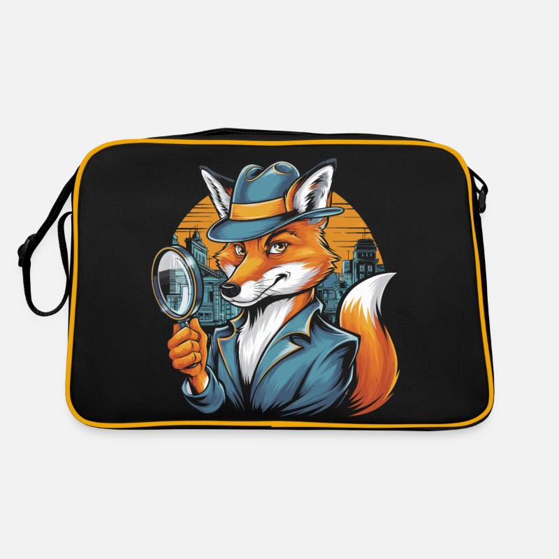Renard détective Sac Retro