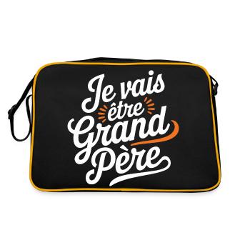 Je vais être grand-père - Sac Retro - noir/or - Dos