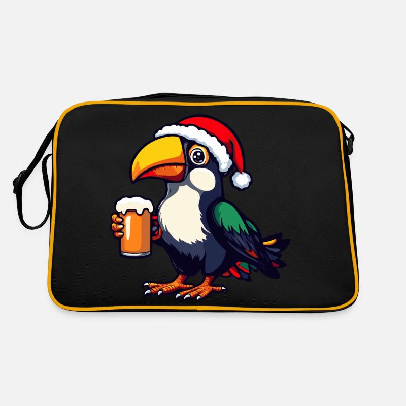 Toucan Bird Christmas Beer Retro Bag