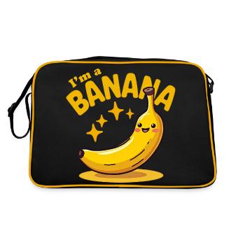 Autocollant Banane Costume de Carnaval - Sac Retro - noir/or - Dos