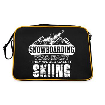 If Snowboarding Was Easy It - Retro Bag - black/gold - Back