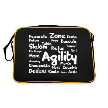 mots agility - Sac Retro - noir/or - Dos