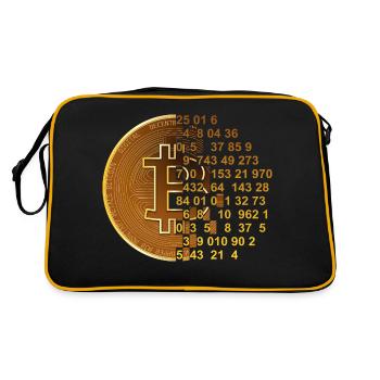 Bitcoin BTC Revolution - Crypto Gift Idea - Retro Bag - black/gold - Back