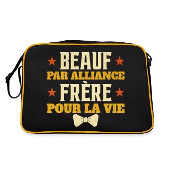 Beauf Mariage Idée Pour Beau-Frère - Sac Retro - noir/or - Dos