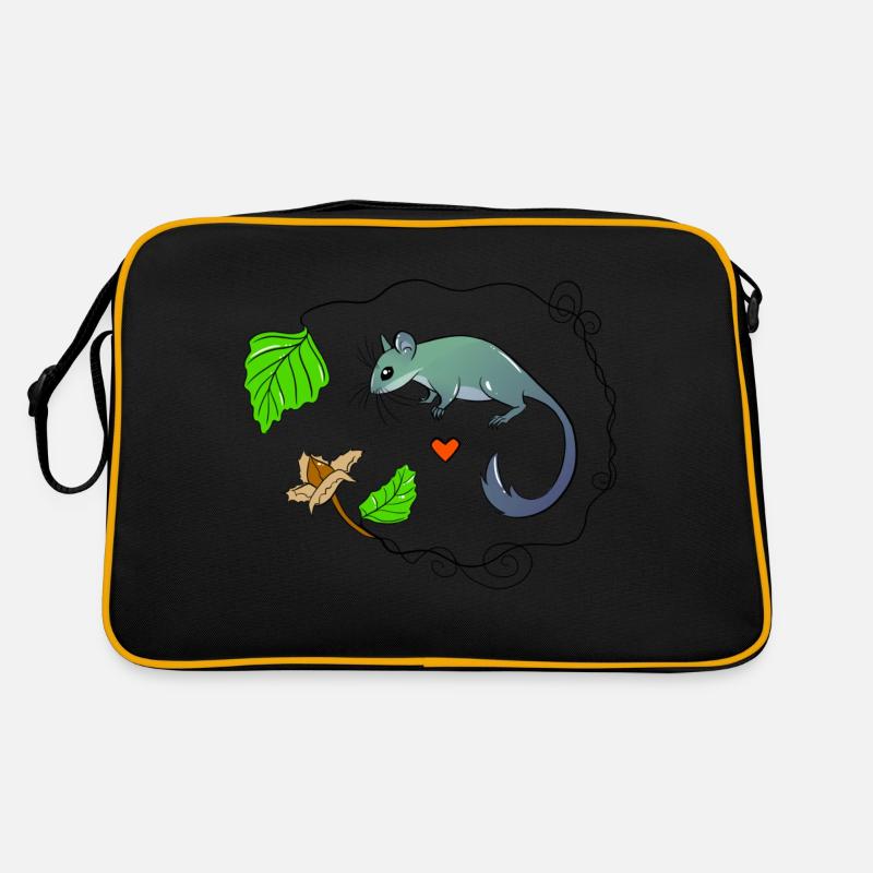 Siebenschläfer - Retro Tasche - Schwarz/Gold