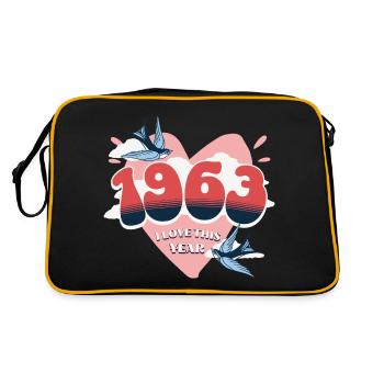 Birthday 60 years adores year of birth 1963 - Retro Bag - black/gold - Back