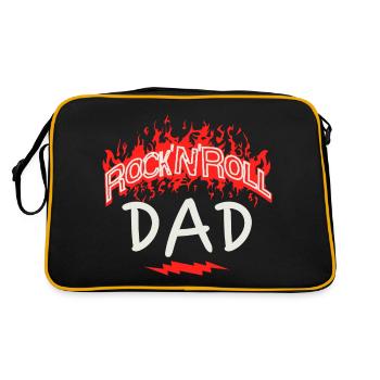 Father Rock N Roll Dad Rock Fan Man - Retro Bag - black/gold - Back