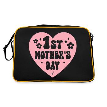 First Mother's Day Mom - Retro Bag - black/gold - Back