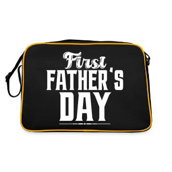Dad's First Father's Day - Retro Bag - black/gold - Back