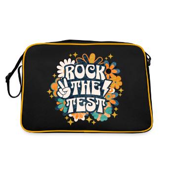 Phrase Motivation Examen Étudiant Enseignant - Sac Retro - noir/or - Dos