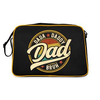 Dada Papa Bruh Cadeau Fête Des Pères 2024 - Sac Retro - noir/or - Dos