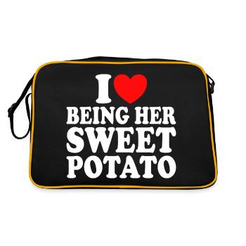 J'aime Être Sa Patate Douce Couple Thanksgiving - Sac Retro - noir/or - Dos