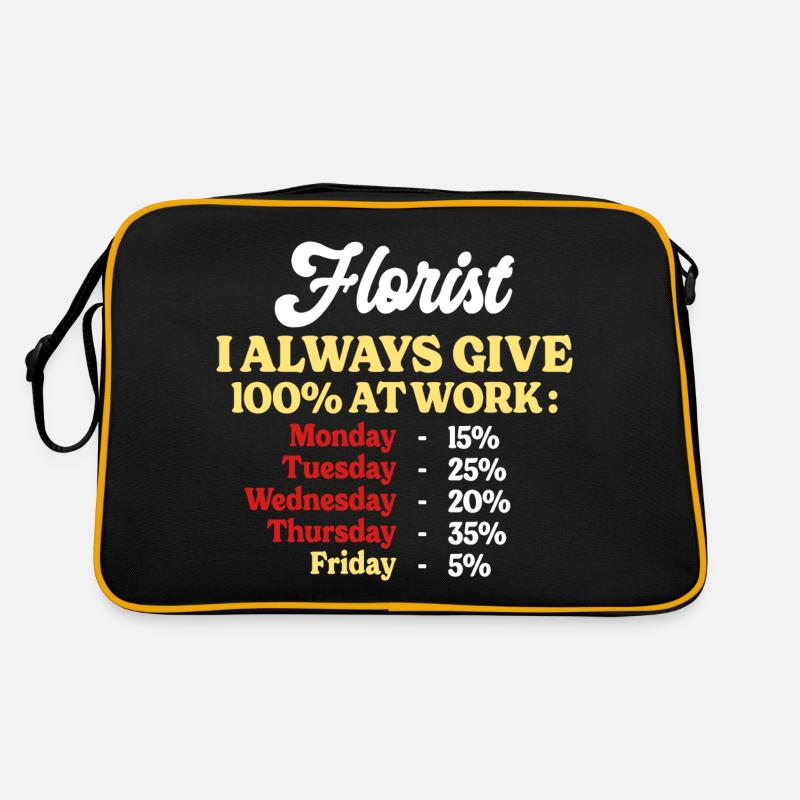 100% Working Funny Florist Quote Retro Bag