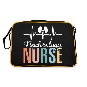 Coeur Battant Infirmière Néphrologie Infirmière - Sac Retro - noir/or - Dos
