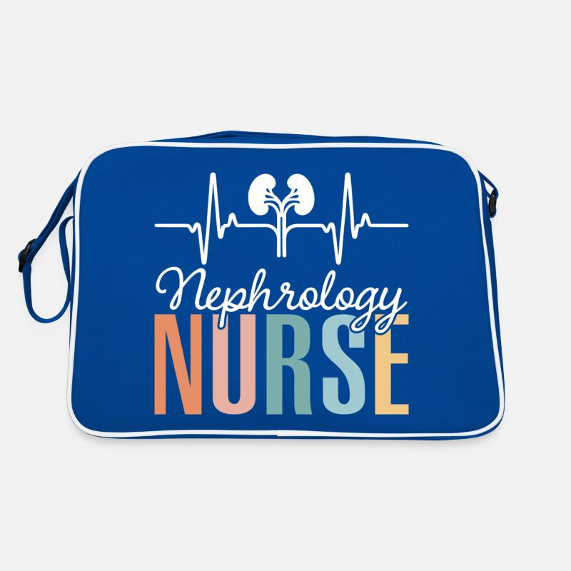 Herzklopfende Krankenschwester Nephrologie Krankenschwester Retro Tasche
