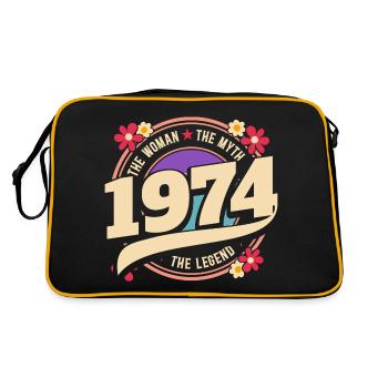 Année 1974 La Légende 50 Ans Anniversaire - Sac Retro - noir/or - Dos