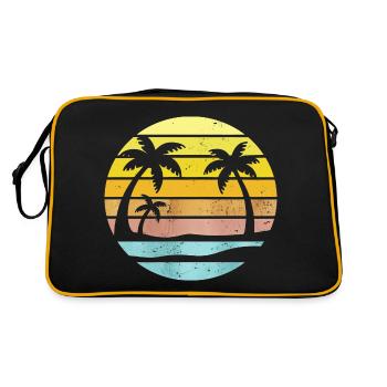 Graphic Nature Beach Summer Holidays - Retro Bag - black/gold - Back