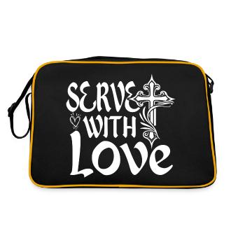 Servir Avec Amour Missionnaire Chrétien - Sac Retro - noir/or - Dos