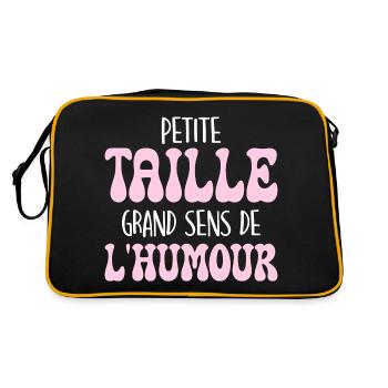 Petite Taille Humour Petite Femme - Sac Retro - noir/or - Dos