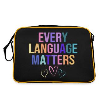 Éducation Bilingue Humour Enseignant - Sac Retro - noir/or - Dos