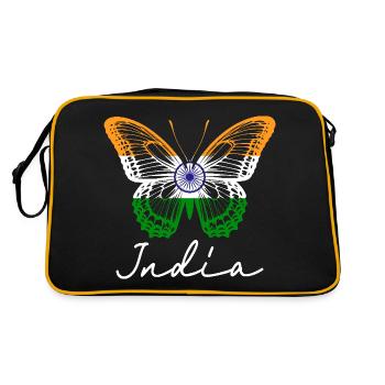Butterfly Indian Flag Women - Retro Bag - black/gold - Back
