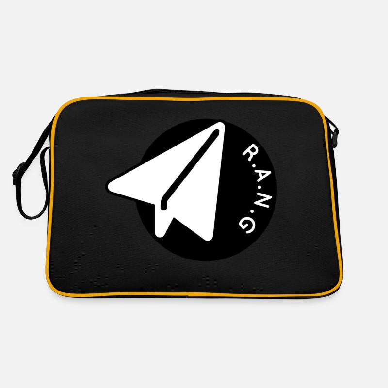 Airplane Logo - Retro Bag - black/gold