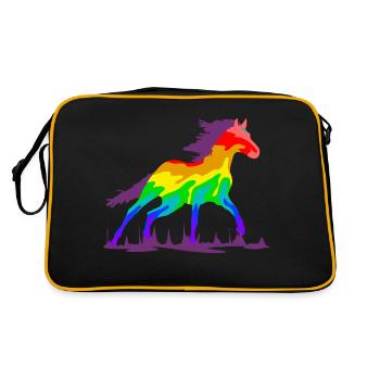 Cheval au galop - Sac Retro - noir/or - Dos