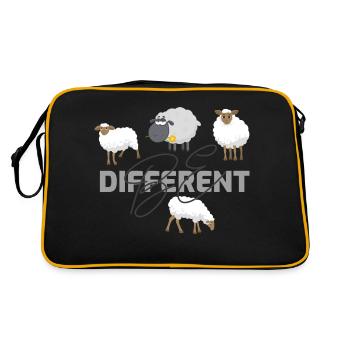 Be different - Retro Tasche - Schwarz/Gold - Hinten