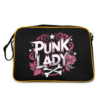 Femme Punk Skateuse Rockeuse Punk - Sac Retro - noir/or - Dos