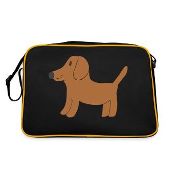 teckel - Sac Retro - noir/or - Dos
