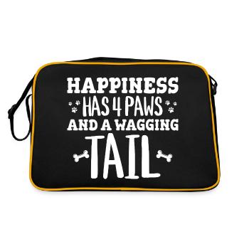 Joke Quote Funny Humor Dog - Retro Bag - black/gold - Back
