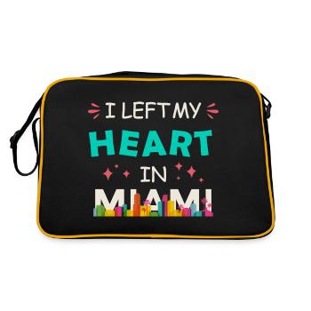 J’ai laissé mon cœur à Miami - Sac Retro - noir/or - Dos