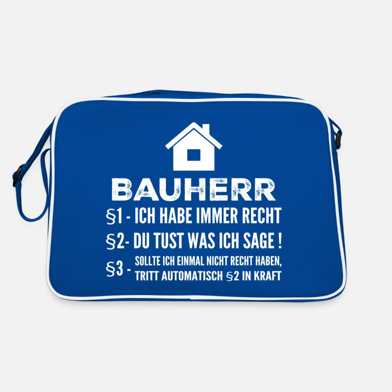 Chantier de construction de maison de constructeur cadeau amusant Sac Retro