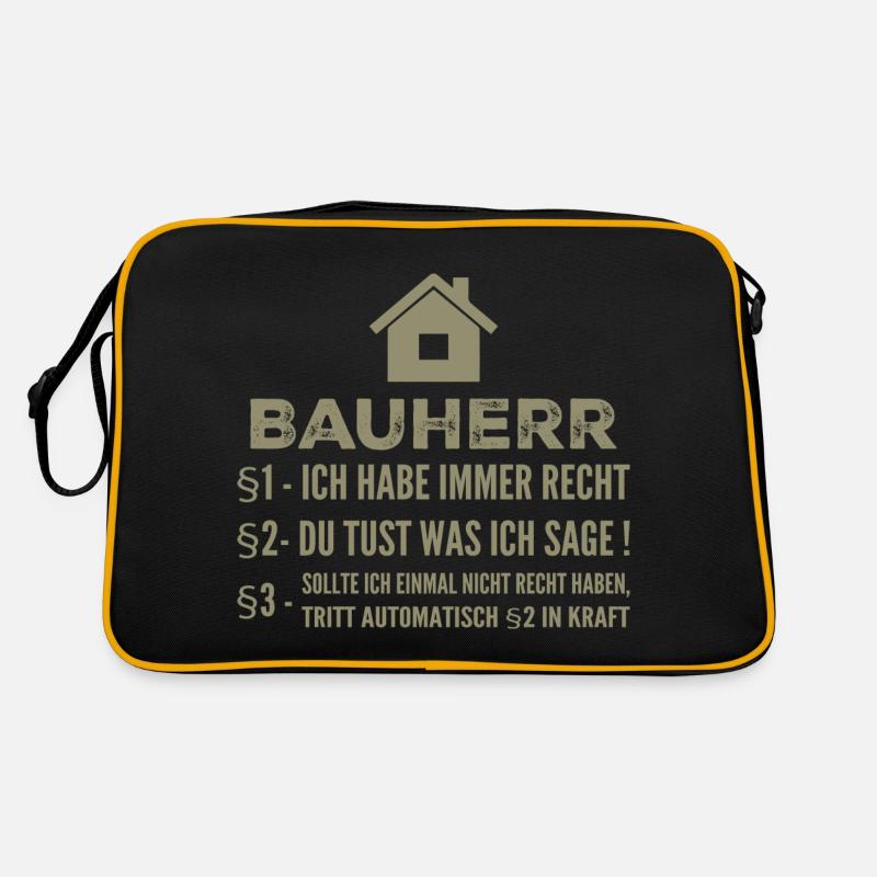 Builder House Construction Site Funny Gift Retro Bag