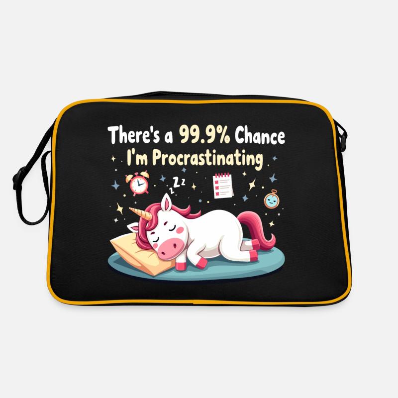 Licorne Flemmard Humour Sarcastique Sac Retro