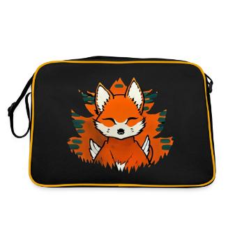 Manga Kitsune Renard Anime Kumiho Masque Manga Otaku - Sac Retro - noir/or - Dos