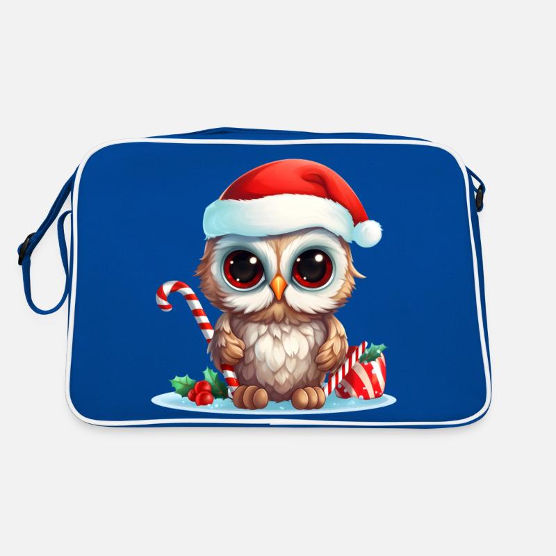 Weihnachten Eule Retro Tasche