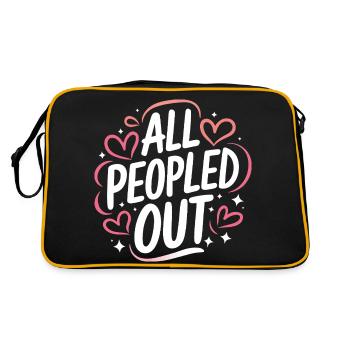 Introvertierter asozialer introvertierter - Retro Tasche - Schwarz/Gold - Hinten