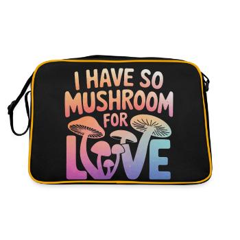 Mushroom Mushrooms Funghi Mushroom - Retro Bag - black/gold - Back