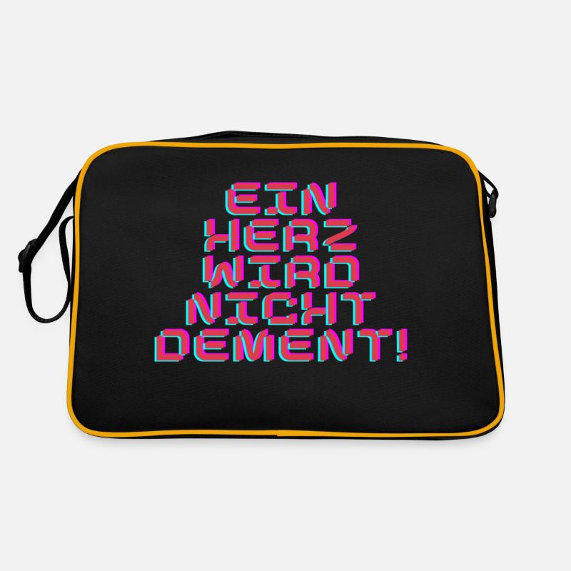 Ein Herz wird nicht dement Retro Tasche