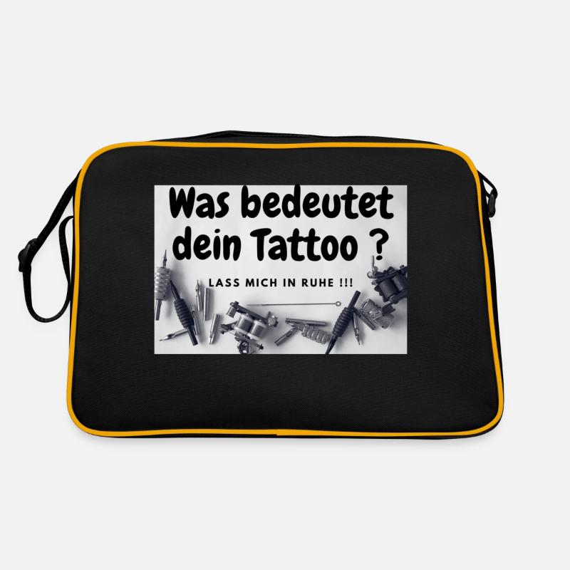 Was bedeutet dein Tattoo - Retro Tasche - Schwarz/Gold